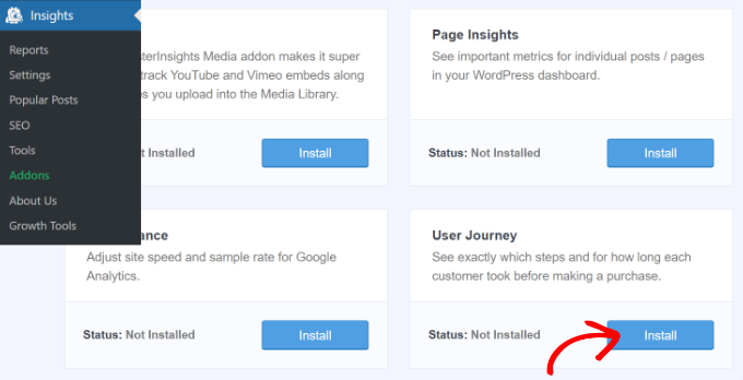 WebHostingExhibit install-the-user-journey-addon How to Track Customer Journey Using MemberPress (Step by Step)  