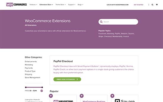 WooCommerce extensions