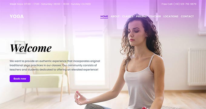 Ultra WordPress тема для йоги
