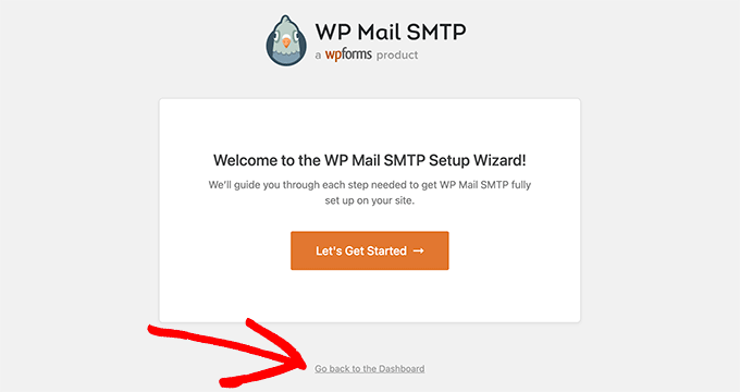 WP Mail SMTP Launch Wizard