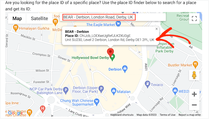 Getting a Google place ID