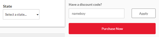 Enter your coupon code for Domain.com