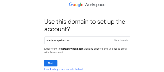 Confirm your domain