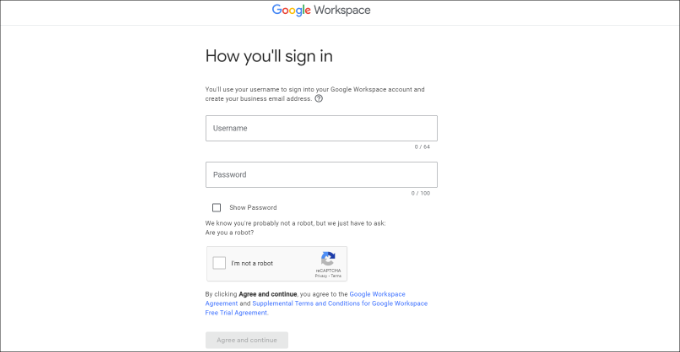 WebHostingExhibit create-first-user-in-workspace How to Setup a Professional Email Address With Gmail and Workspace  
