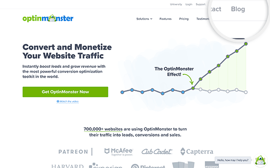 Веб-сайт и блог OptinMonster