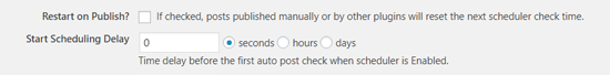 Auto Post Scheduler Post Delay Option