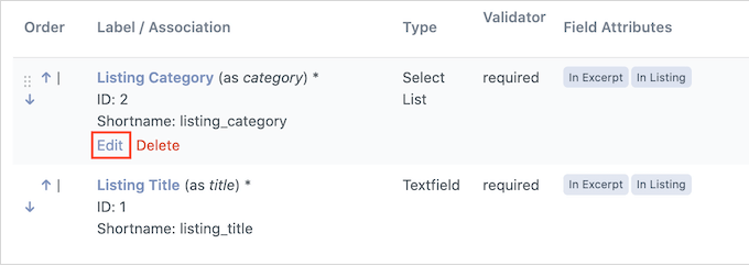 Editing the form fields in WordPress