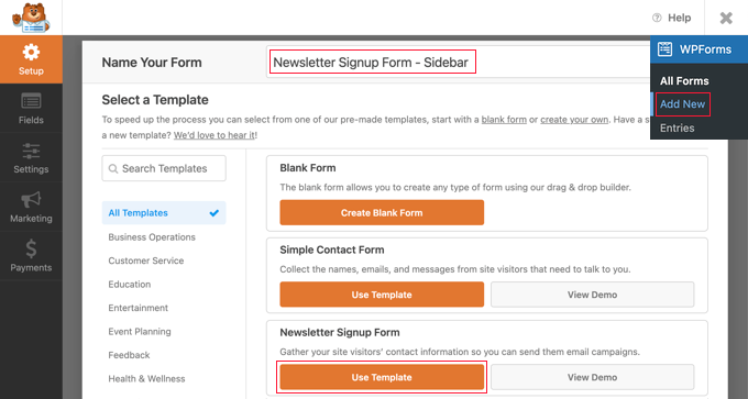 Creating a Newsletter Sign Up Form