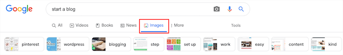 Ключевые слова поиска изображений Google