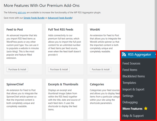 WP RSS Aggregator Plugin Addons