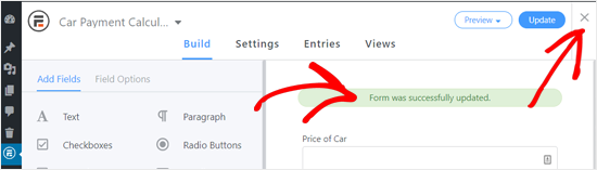 Car Payment Calculator Form Updated