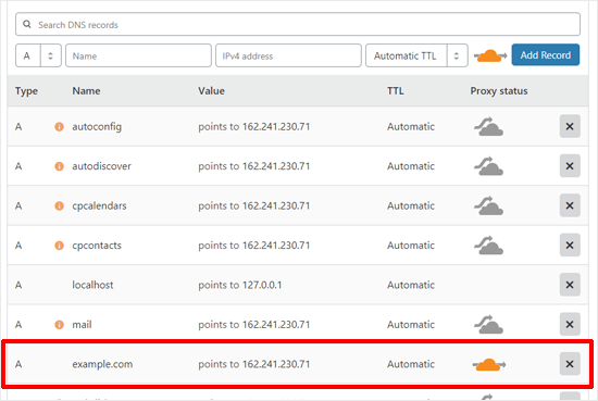 Verify DNS Records to Set up Cloudflare