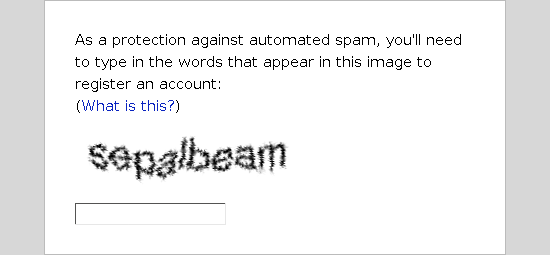 CAPTCHA старого образца