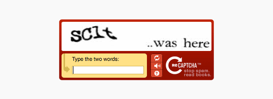 предварительный просмотр reCAPTCHA