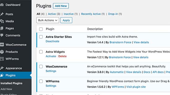 Plugin specifici protetti