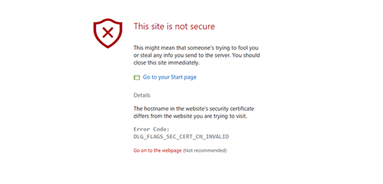 Trang web này không an toàn - Microsoft Edge
