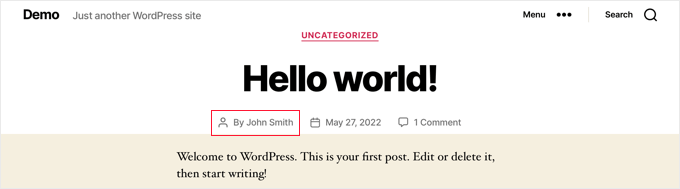 Авторский билайн в WordPress