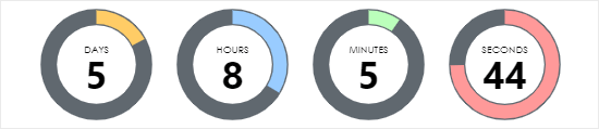 Пример таймера, созданного с помощью Countdown Builder