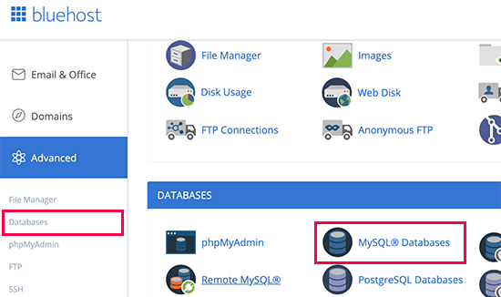 Database information error establishing a database