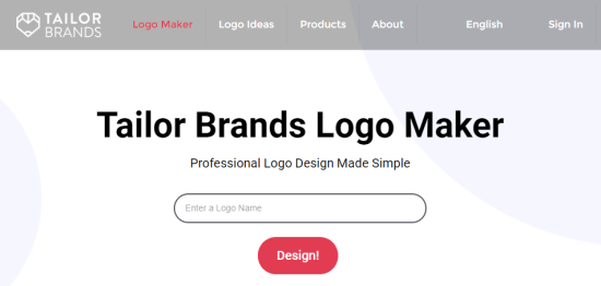 Tailor Brands' logo maker