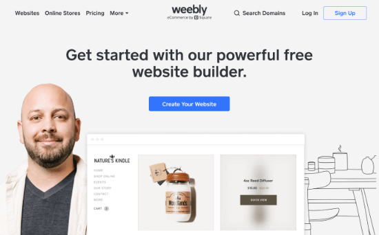 Weebly costruttore di siti Web