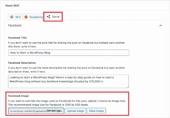 Yoast Fb Post