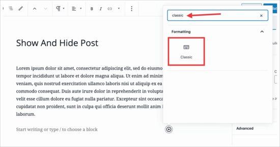 presume relax melon How to Show and Hide Text in WordPress Posts with the Toggle Effect
