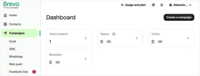 Brevo Campaigns Dashboard