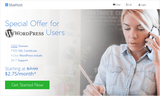 Bluehost Special Offer Wpbeginner