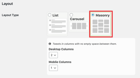 Select Layout