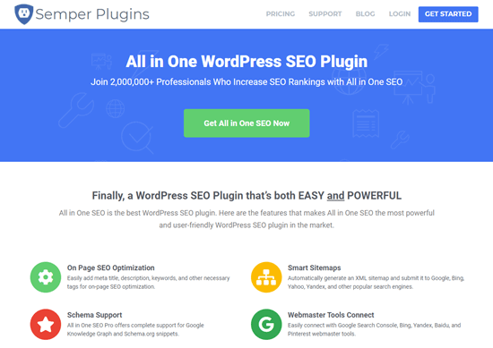 Il sito Web All in One SEO