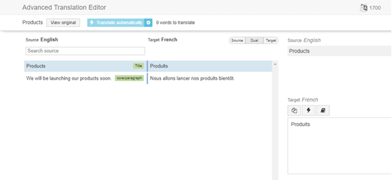 Advanced Translation Editor Products