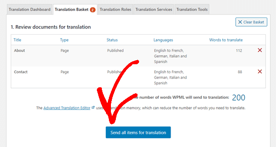 Invia i tuoi contenuti per la traduzione