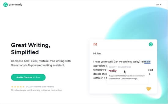 Grammarly Homepage