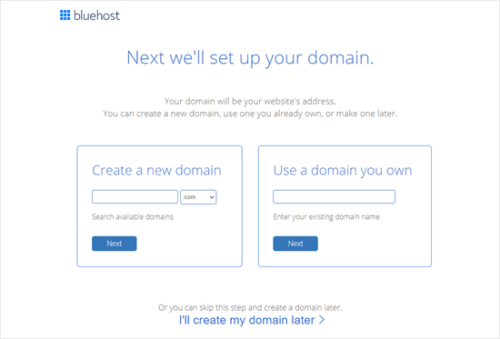 Создайте доменное имя для вашего сайта