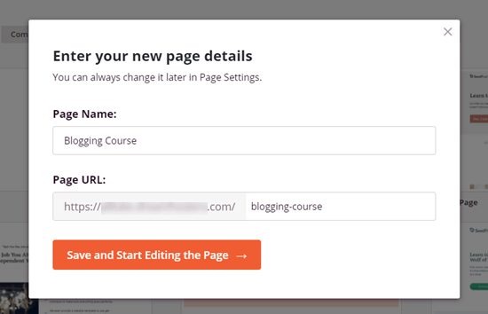 Assegnare alla tua pagina un nome e un URL in SeedProd