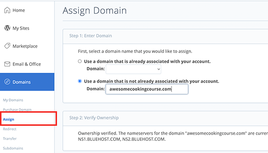 Aggiunta di un dominio aggiuntivo in Bluehost