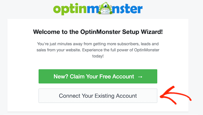 Linking an OptinMonster account to WordPress