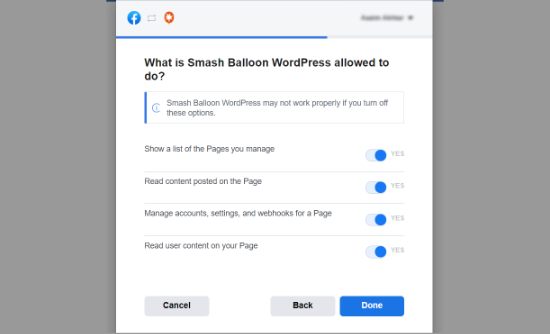 Allow Smash Balloon to manage pages
