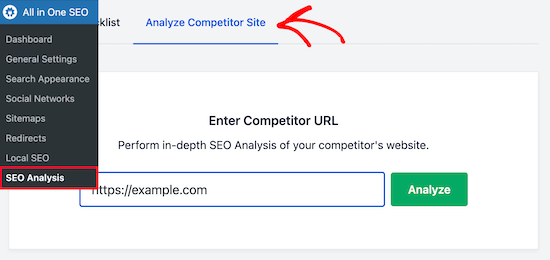 Check competitor website SEO