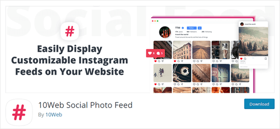 10Web Feed di foto sociali