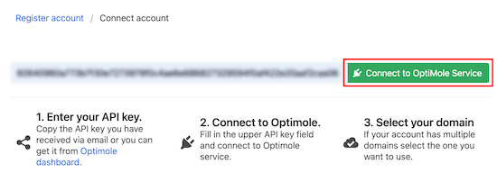 Введите ключ API