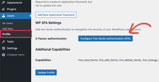 Set up Two Factor Authentication