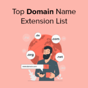 Top Domain Name Extension List (TLDs, gTLDS, ccTLDS)