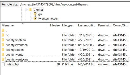 Navigate to your theme files in FTP client