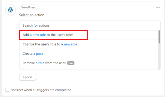 Add a new role to the user roles