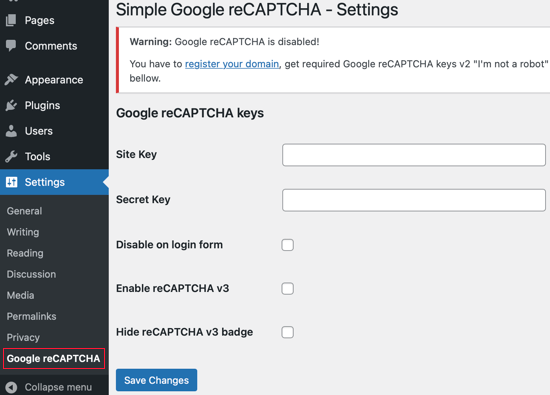 Configure the Plugin Settings