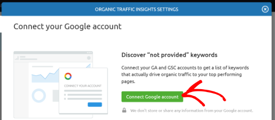 Connect Google account