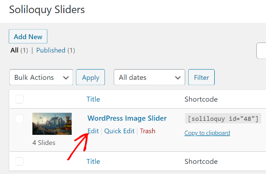 Edit your image slider