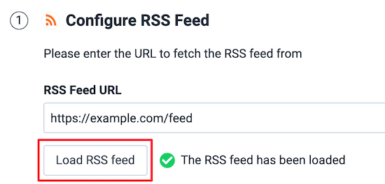 Enter RSS feed URL